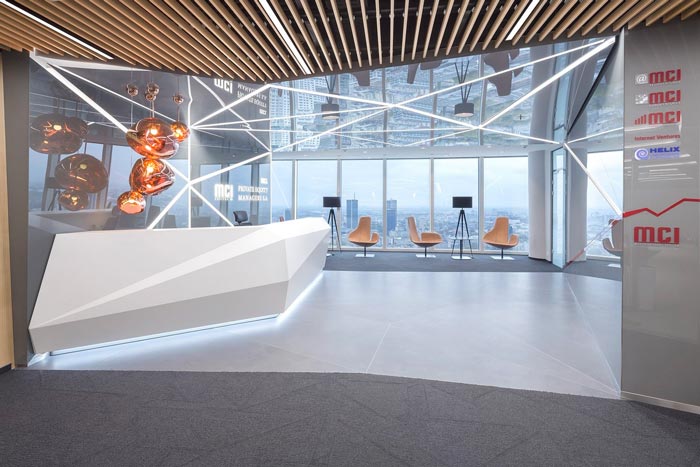 現(xiàn)代簡約風格辦公室前臺裝修設計案例效果圖