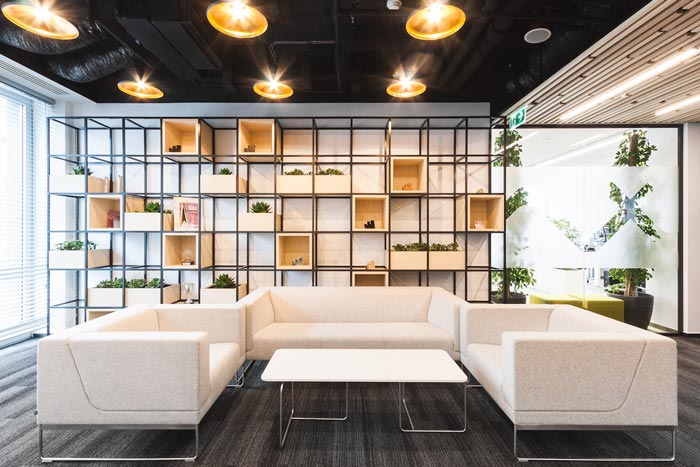 創意辦公空間前臺接待裝修設計案例效果圖xgt