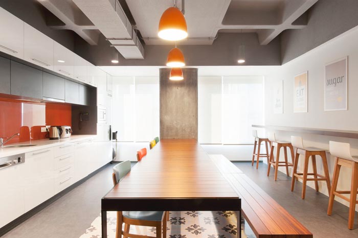 600平方開放式辦公室茶水間裝修設計實景圖