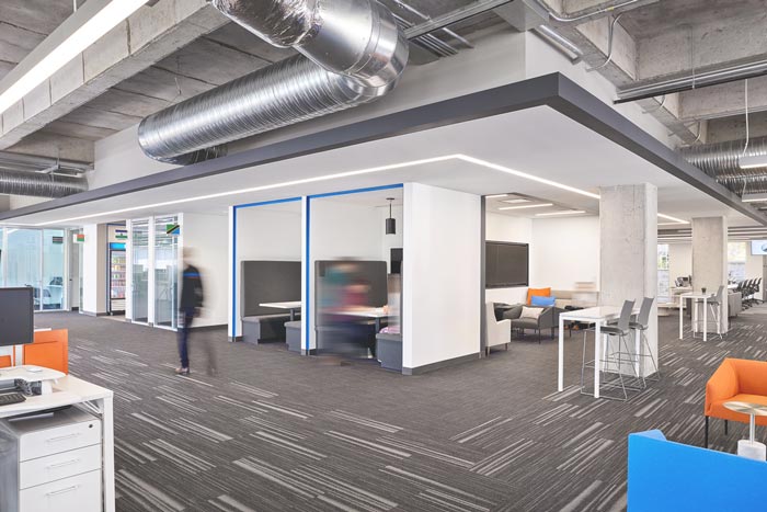 招聘信息服務(wù)公司辦公室動線裝修設(shè)計案例效果圖