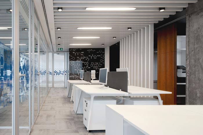 藥品零售公司辦公室辦公區域裝修設計案例效果圖