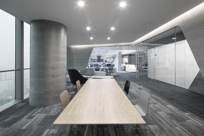 教育培訓機構辦公室接待區域裝修設計案例效果圖