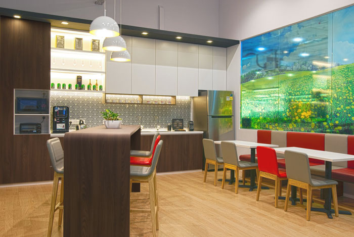 服裝公司辦公室茶水間裝修設計案例效果圖