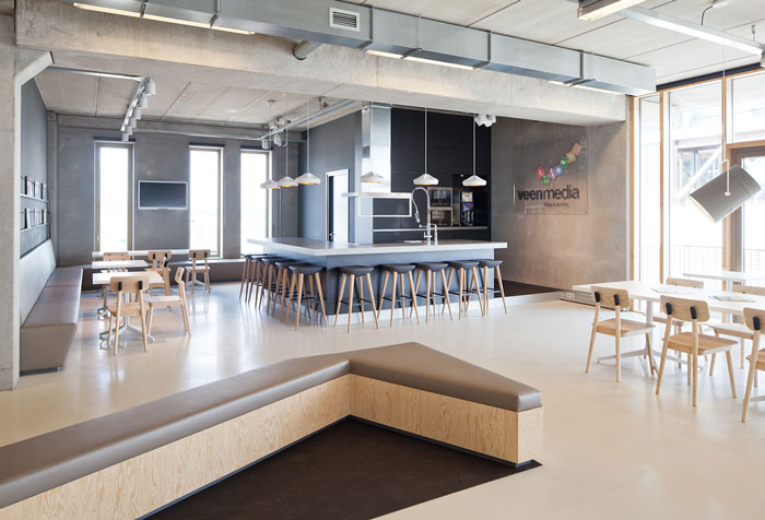 新媒體現代簡約辦公室進門區域裝修設計案例效果圖