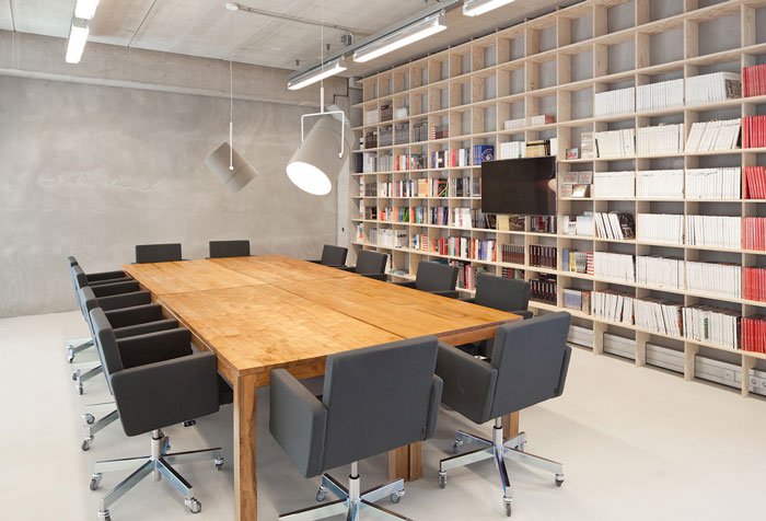 新媒體現代簡約辦公室會議室裝修設計案例效果圖