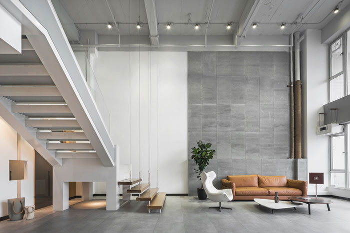 300平方loft風格辦公室接待區裝修設計案例效果圖