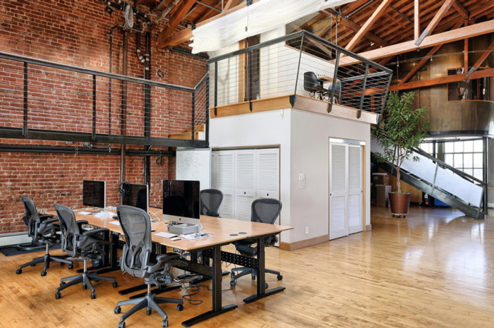 科技公司loft風(fēng)格辦公室辦公區(qū)裝修設(shè)計(jì)案例效果圖
