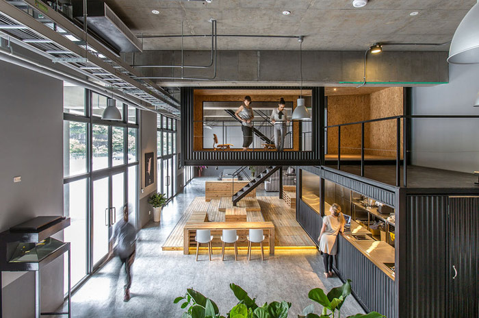 物流公司loft風格辦公室裝修設計案例