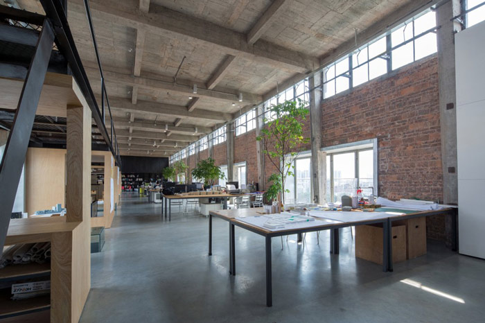 廠房LOFT風格辦公室辦公區裝修設計案例效果圖