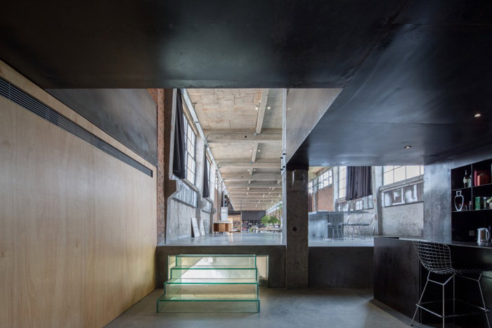 廠房LOFT風格辦公室茶水間裝修設計案例效果圖