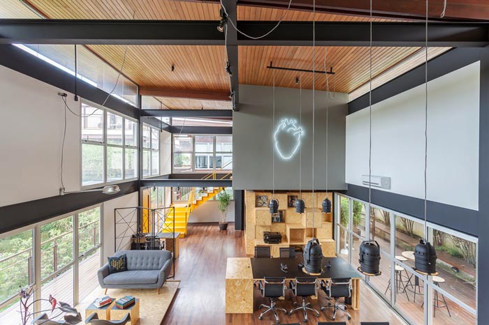 loft風格電影公司辦公室俯視圖