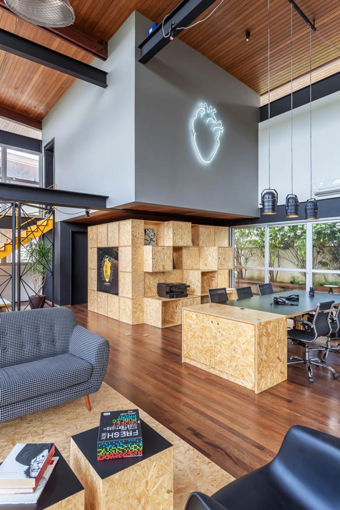 loft風格電影公司辦公室魔方裝修設計案例效果圖