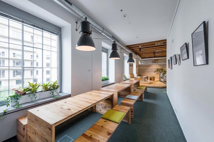 節能技術公司辦公室過道裝修設計案例效果圖