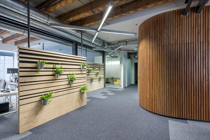 節能技術公司辦公室動線裝修設計案例效果圖