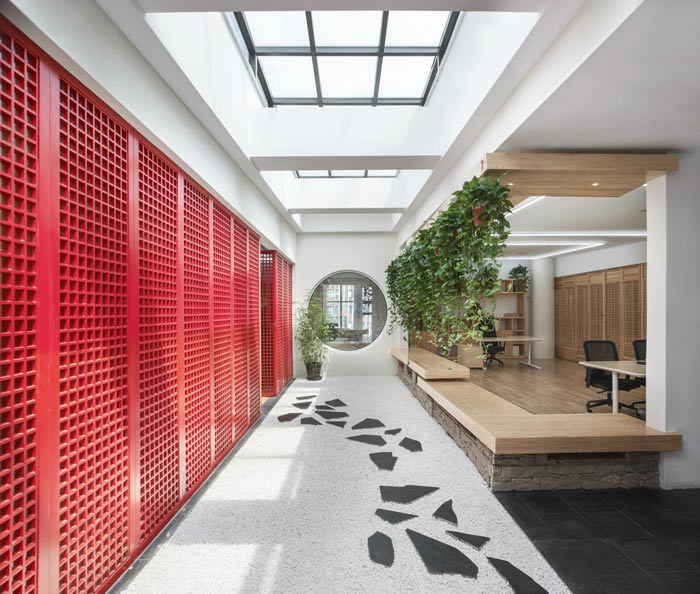 融資租賃公司辦公室過道裝修設(shè)計(jì)效果圖