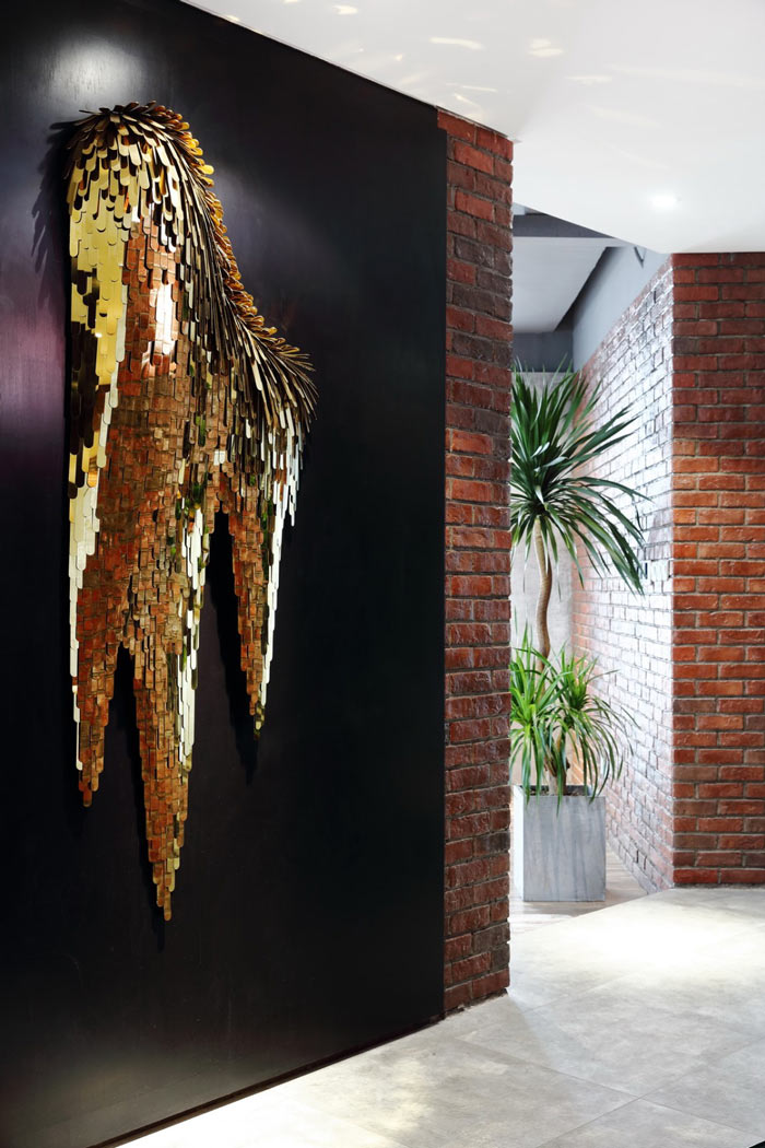 設計公司辦公室形象墻裝修設計效果圖