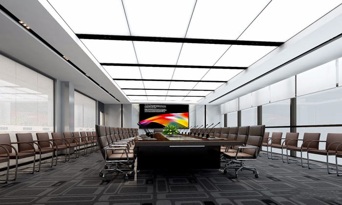 集團(tuán)總部辦公室大會議室裝修設(shè)計效果圖