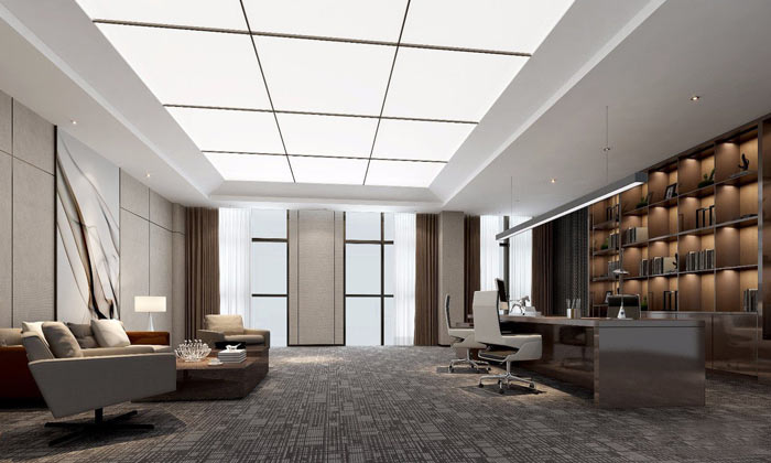 集團(tuán)總部總裁辦公室裝修設(shè)計效果圖