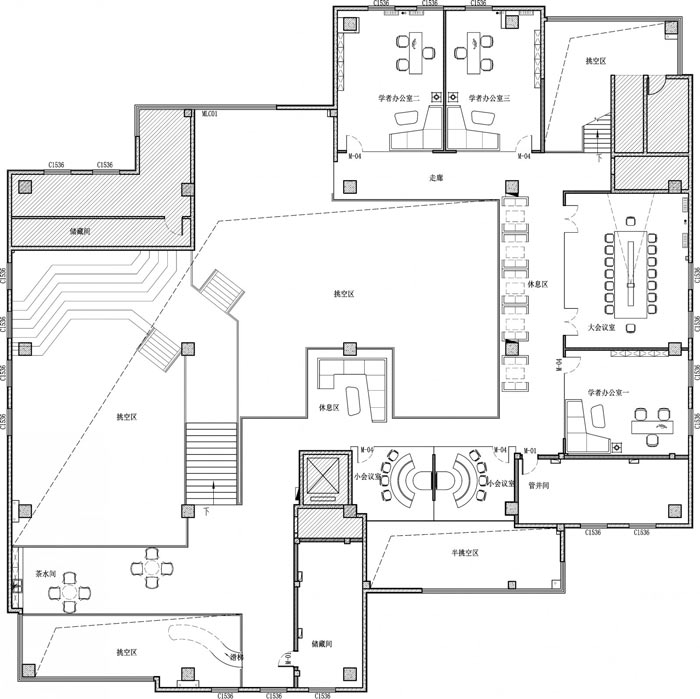 創(chuàng)客孵化中心辦公樓設計平面圖
