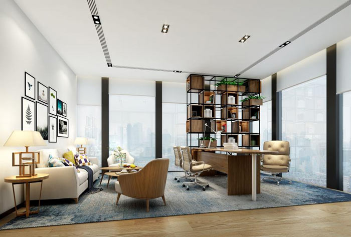 企業總經理辦公室裝修效果圖