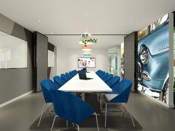 汽車(chē)超人公司辦公室19樓小會(huì)議室裝修設(shè)計(jì)效果圖