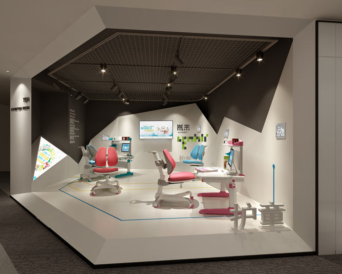 創新科技公司辦公室展廳裝修設計效果圖