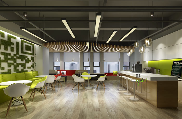 騰訊大浙網(wǎng)辦公室茶水間裝修設(shè)計案例效果圖