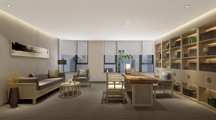 騰訊大浙網(wǎng)總經(jīng)理辦公室裝修設(shè)計案例效果圖