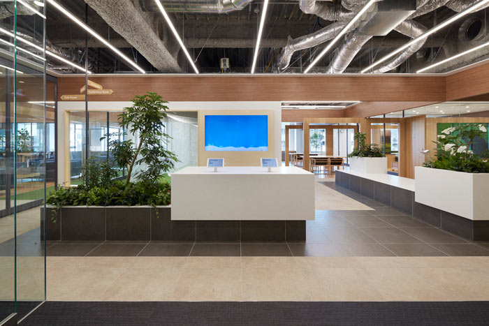 國際貿易公司辦公室前臺裝修設計效果圖