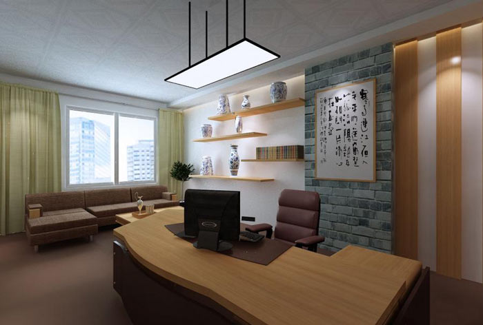 公司經(jīng)理辦公室設(shè)計效果圖