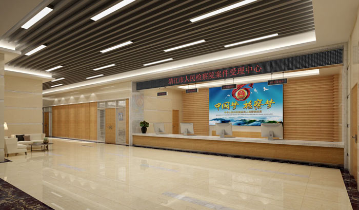 政府機關辦公樓門廳裝修設計效果圖