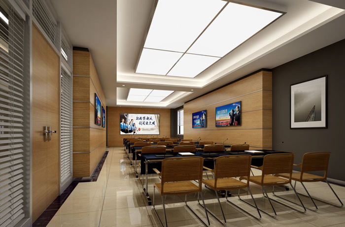 政府機關辦公樓培訓室裝修設計效果圖