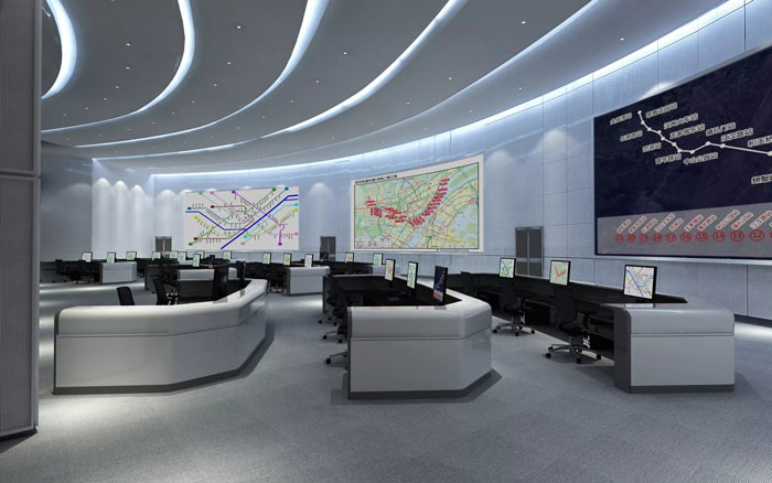 地鐵指揮中心辦公室裝修設(shè)計效果圖