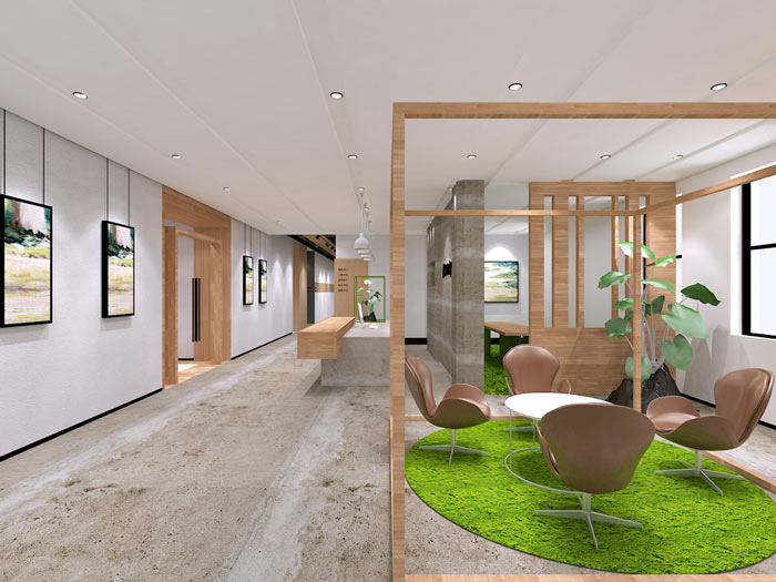 童裝公司辦公室接待區裝修設計效果圖