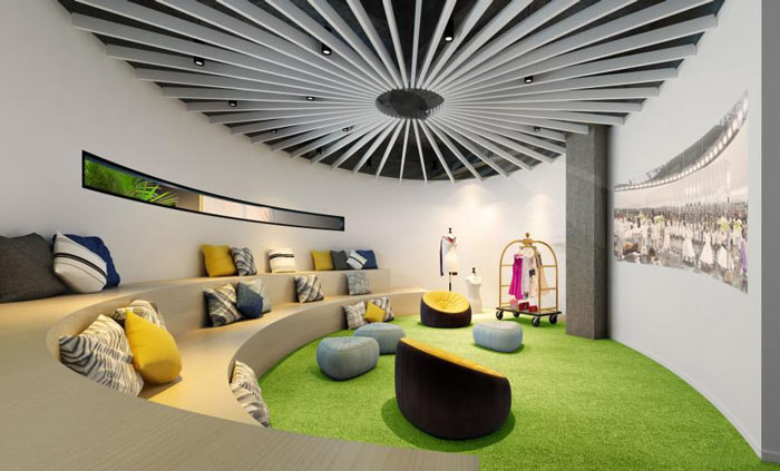 女裝公司辦公室休息區裝修設計效果圖