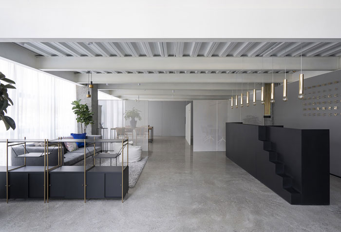 家居公司辦公室一樓前廳裝修設計效果圖