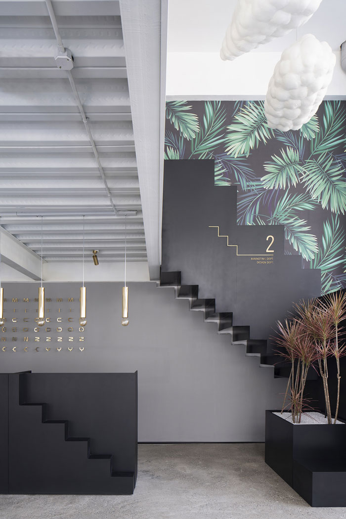 家居公司辦公室樓梯裝修設計效果圖