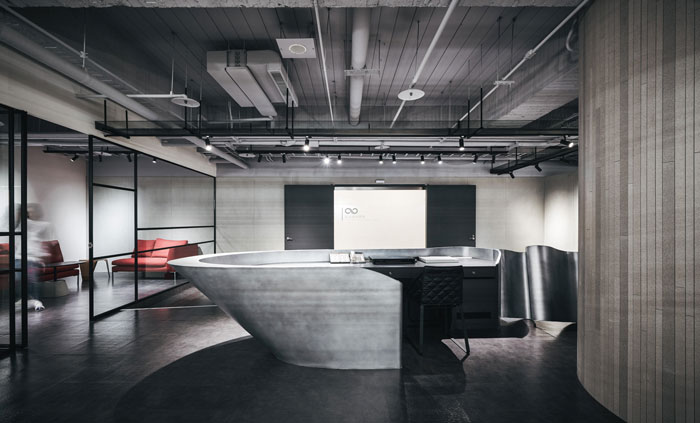 科技公司辦公室前臺裝修設計效果圖