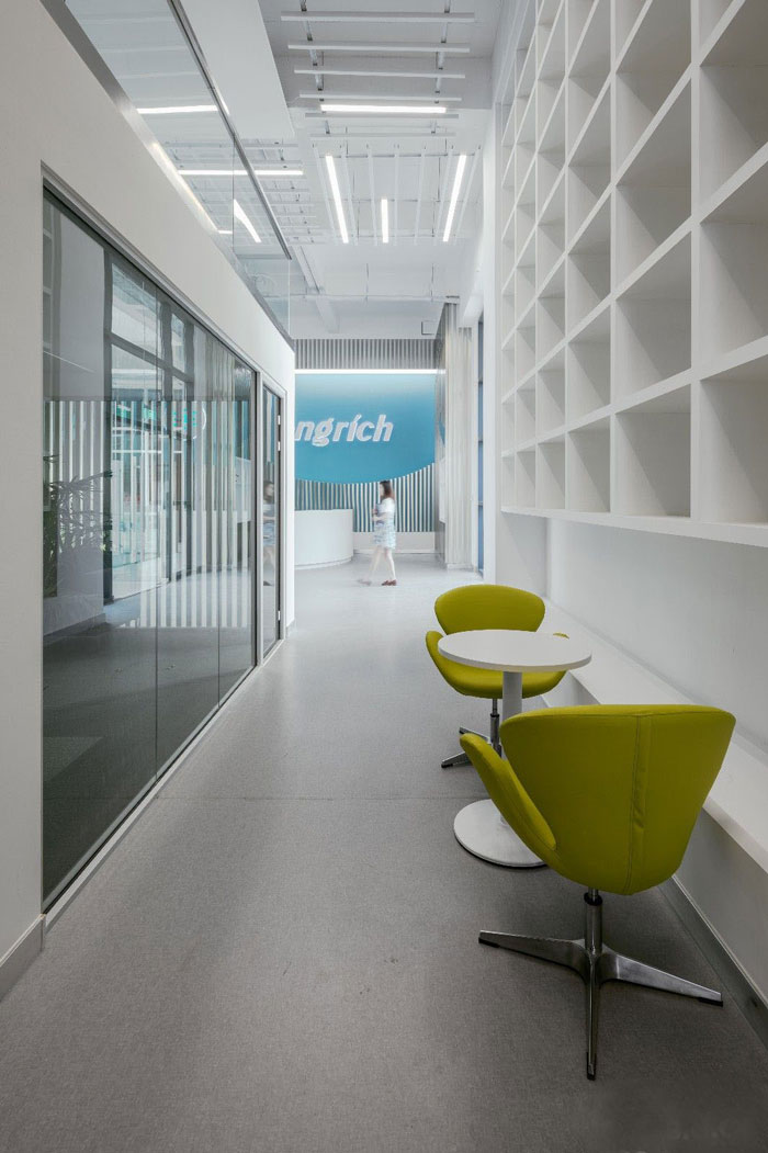 生物科技公司辦公室接待區裝修設計效果圖