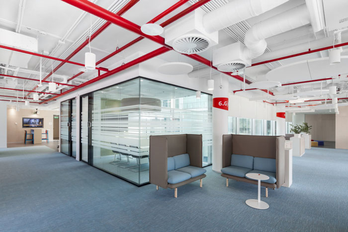 寵物食品公司辦公室過道裝修設計效果圖