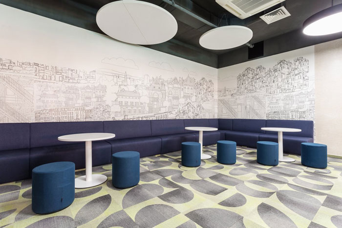 網絡安全公司辦公室休息區裝修設計效果圖