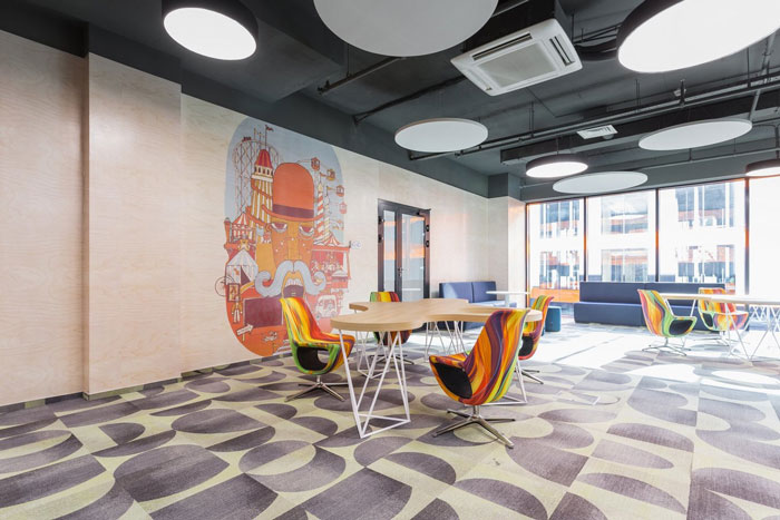 網絡安全公司辦公室休息區裝修設計效果圖