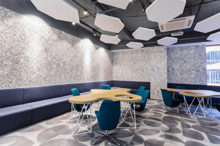 網絡安全公司辦公室休息區裝修設計效果圖