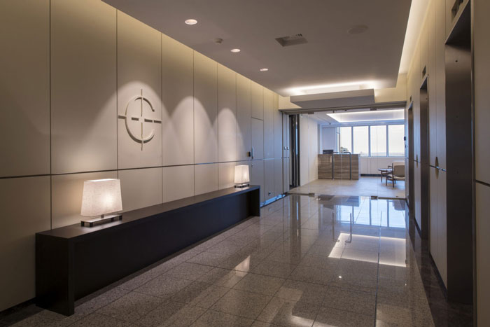 P2P金融公司辦公室前臺裝修設計效果圖