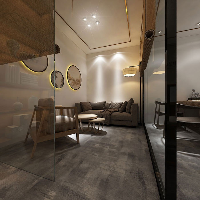 中式工作室洽談室裝修設計效果圖