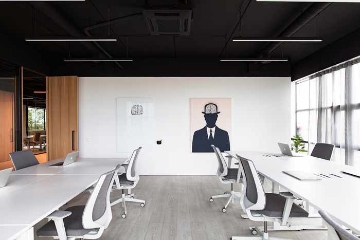 教育公司辦公室辦公區裝修設計效果圖