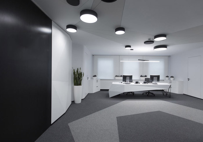 電子科技辦公室進門區裝修設計效果圖