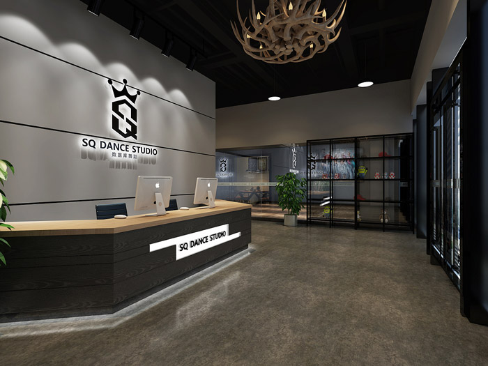 舞蹈培訓機構前臺裝修設計效果圖