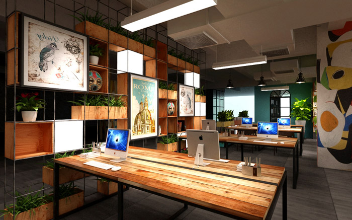 服裝公司辦公區裝修設計效果圖