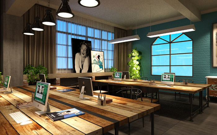 服裝公司辦公區裝修設計效果圖